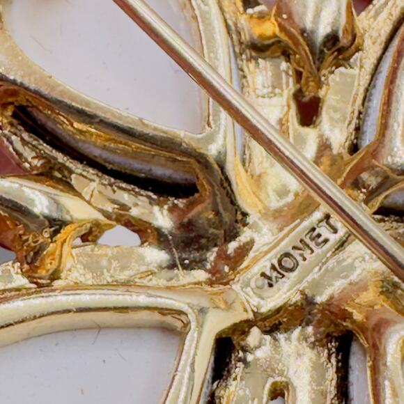 Vintage Mid-Century Monet Maltese Cross Brooch - Picture 5 of 6